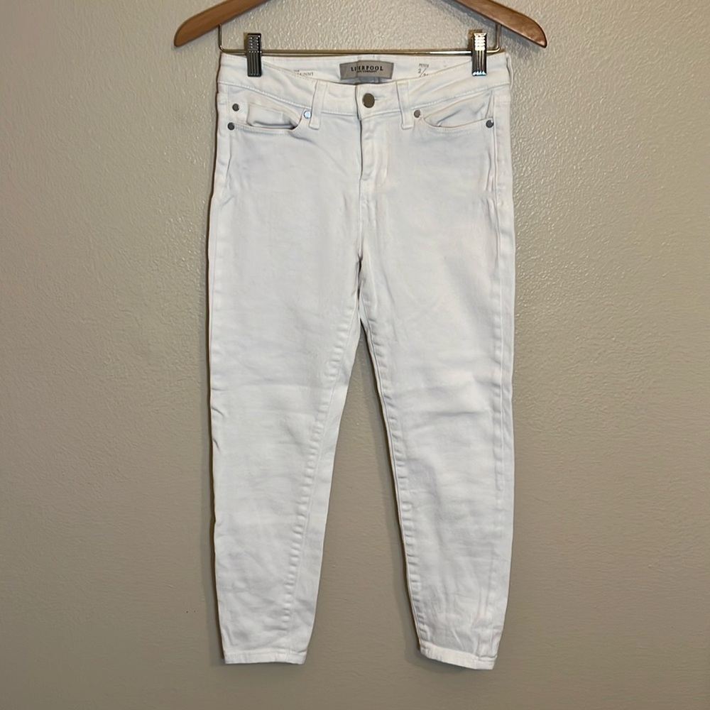 Liverpool Jeans Company White Ankle Skinny Petites Jeans